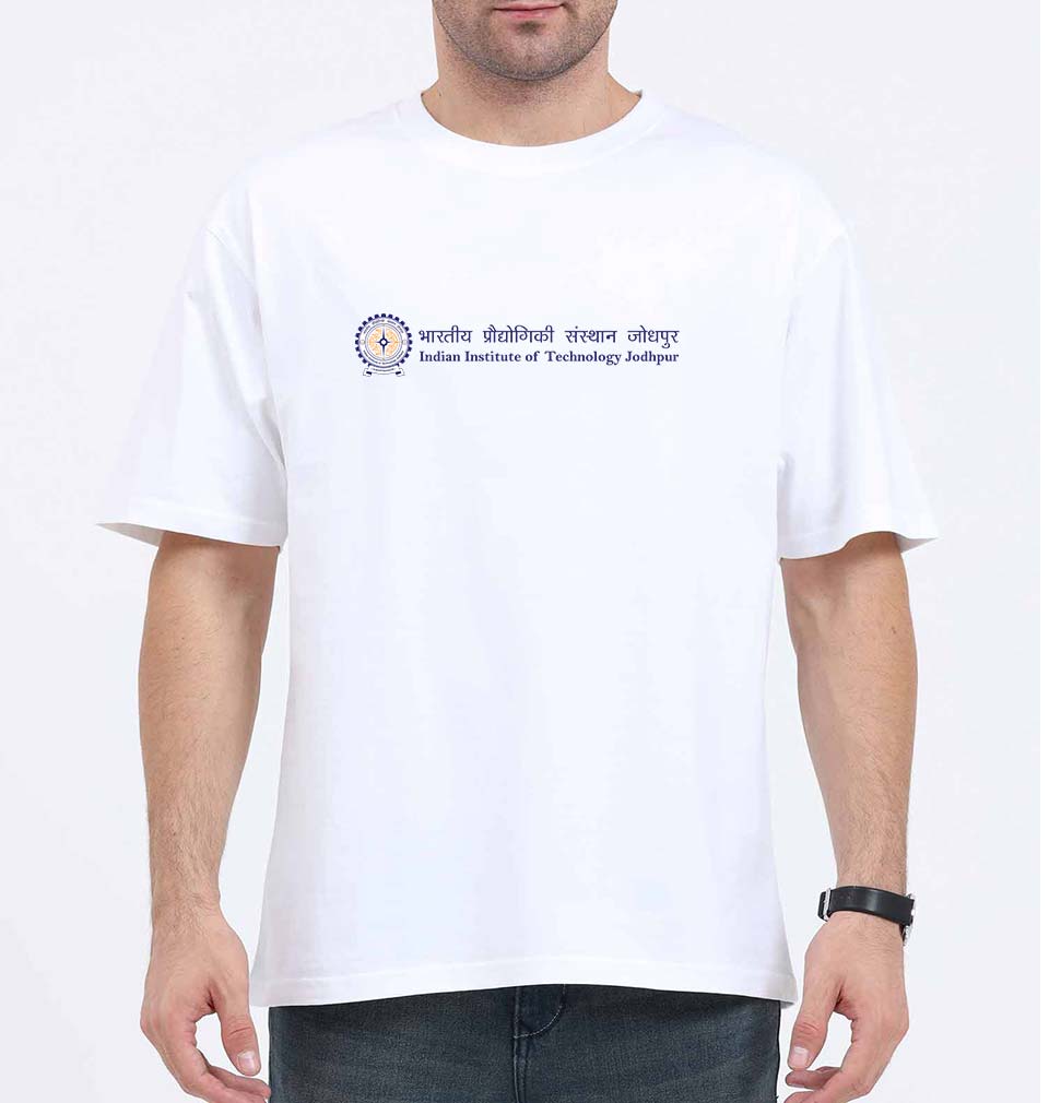 iit jodhpur Oversized T-Shirt for Men-White-Ektarfa.online