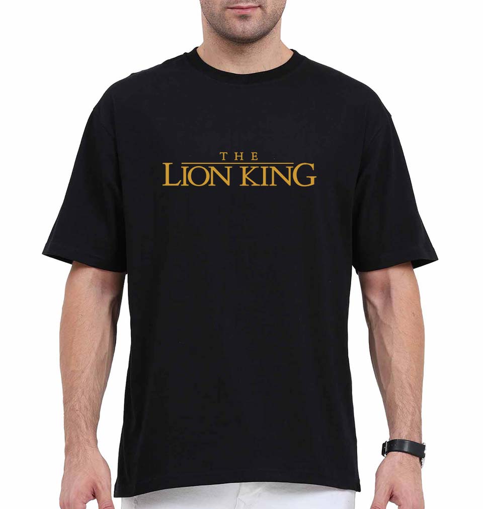 The loin king Oversized T-Shirt for Men-Black-Ektarfa.online