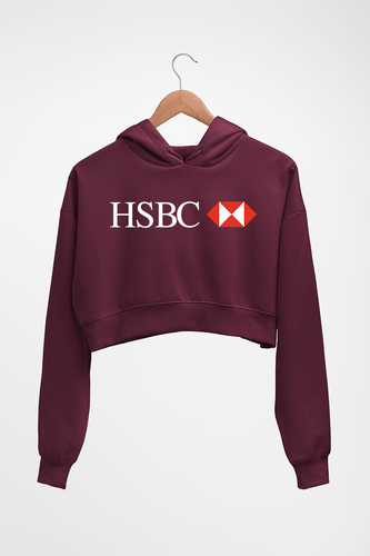hsbc Crop HOODIE FOR WOMEN-Maroon-Ektarfa.online