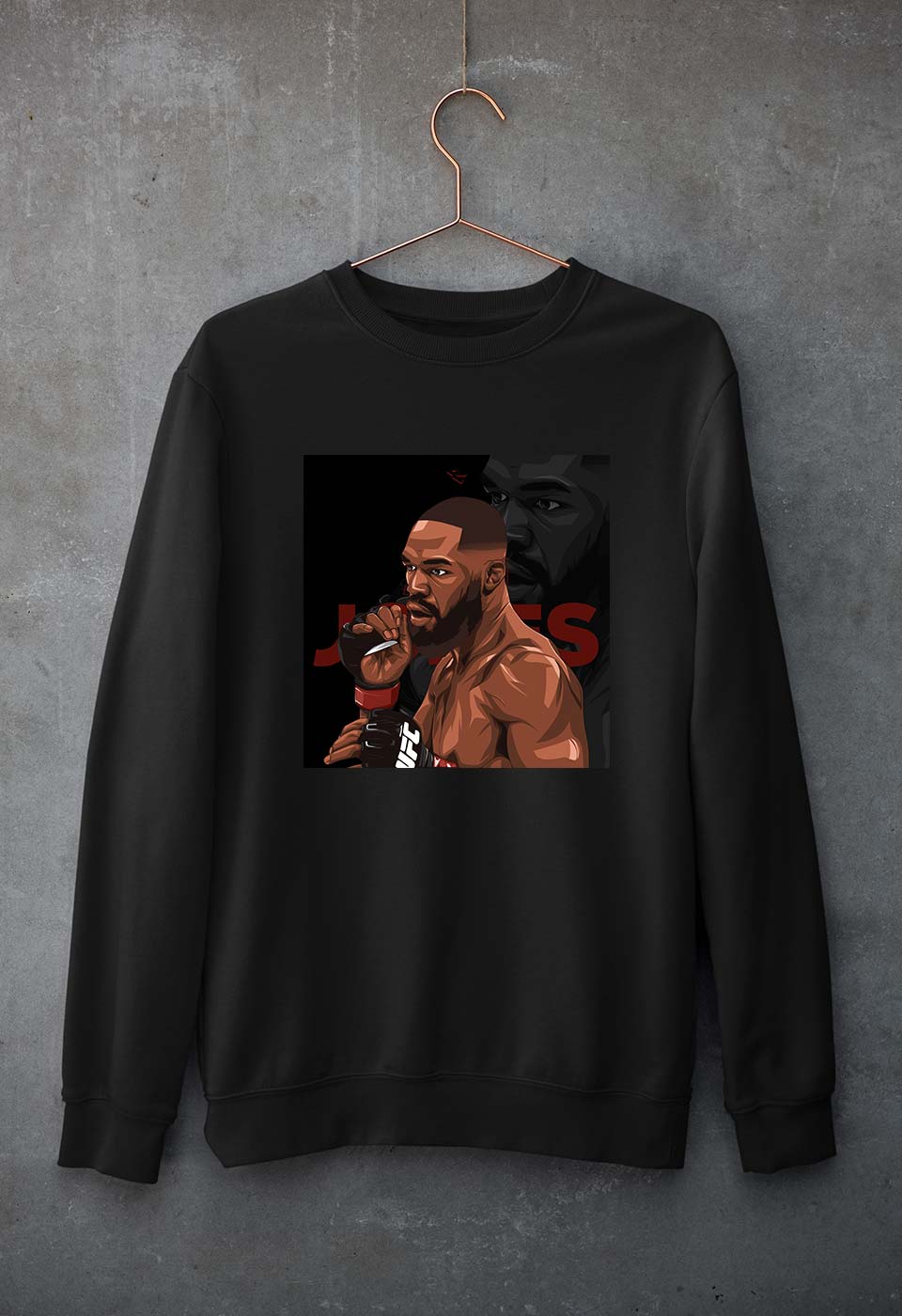 jon jones UFC Unisex Sweatshirt for Men/Women-Black-Ektarfa.online
