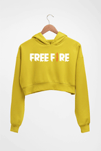 Load image into Gallery viewer, free fire Crop HOODIE FOR WOMEN-Mustard Yellow-Ektarfa.online
