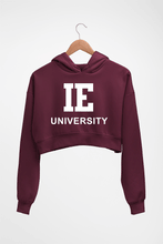 Load image into Gallery viewer, IE University Crop HOODIE FOR WOMEN-Maroon-Ektarfa.online
