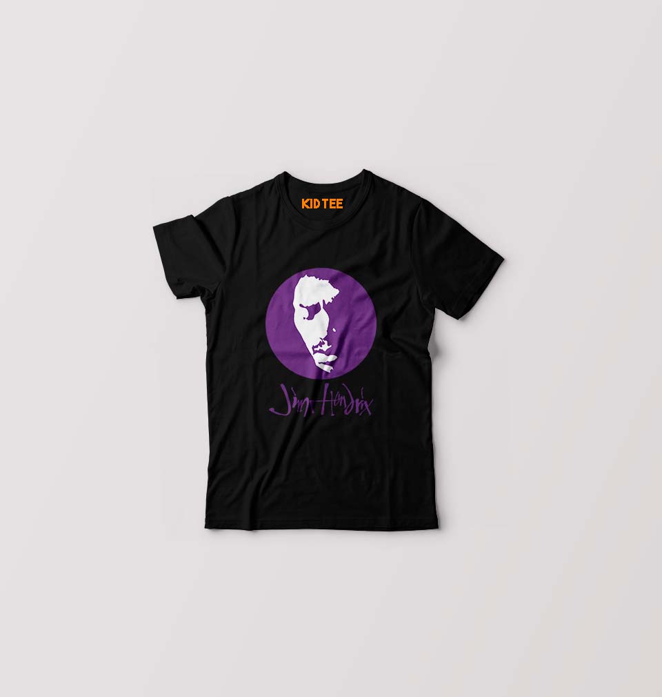 Jimi Hendrix Kids T-Shirt for Boy/Girl-Black-Ektarfa.online