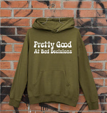 Load image into Gallery viewer, pretty good at bad decisions Unisex Hoodie for Men/Women-Olive Green-Ektarfa.online
