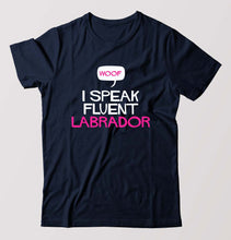 Load image into Gallery viewer, i speak fluent labrador T-Shirt for Men-Navy Blue-Ektarfa.online
