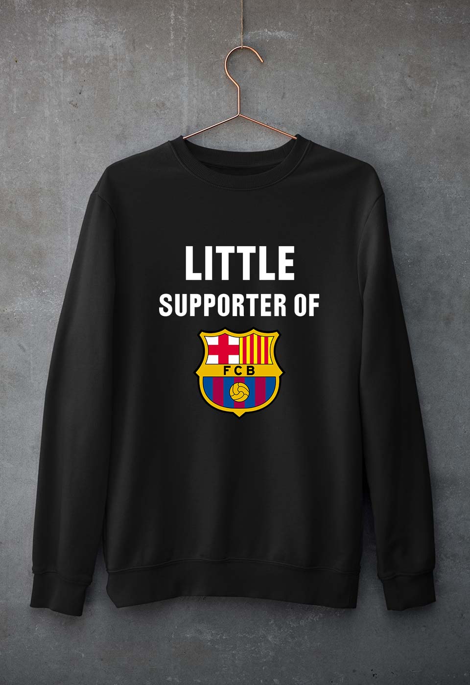 Little Supporter Barcelona Unisex Sweatshirt for Men/Women-Black-Ektarfa.online