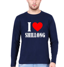 Load image into Gallery viewer, i love shillong Full Sleeves T-Shirt for Men-Navy Blue-Ektarfa.online
