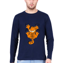 Load image into Gallery viewer, Garfield Full Sleeves T-Shirt for Men-Navy Blue-Ektarfa.online
