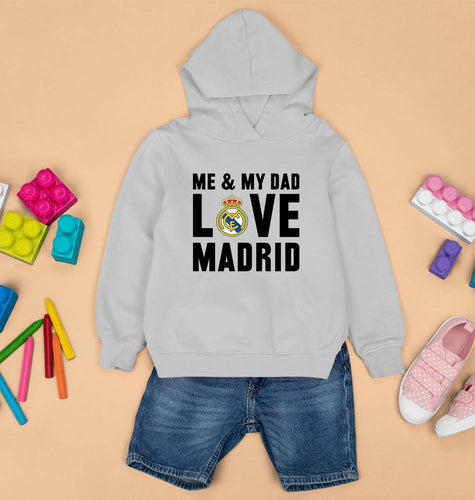 Love Real Madrid Kids Hoodie for Boy/Girl-Grey-Ektarfa.online