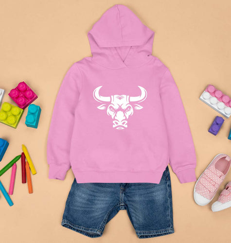 Bull Kids Hoodie for Boy/Girl-Light Baby Pink-Ektarfa.online