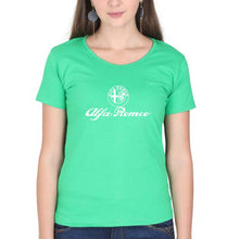Load image into Gallery viewer, Alfa Romeo T-Shirt for Women-flag green-Ektarfa.online
