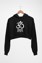Load image into Gallery viewer, Om Crop HOODIE FOR WOMEN-Black-Ektarfa.online
