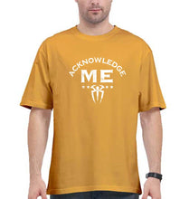 Load image into Gallery viewer, wwe roman reigns acknowledge me Oversized T-Shirt for Men (Copy) (Copy)-Golden Yellow-Ektarfa.online
