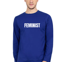 Load image into Gallery viewer, feminist Full Sleeves T-Shirt for Men-royal blue-Ektarfa.online
