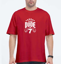 Load image into Gallery viewer, 7th Happy Birthday Oversized T-Shirt for Men-Red-Ektarfa.online
