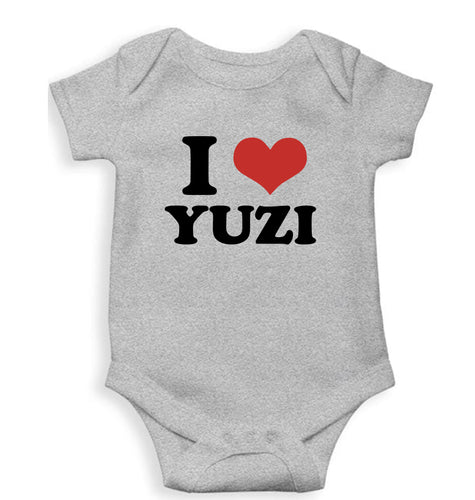 I LOVE YUZI Romper For Baby Boy/Girl-Grey-Ektarfa.online