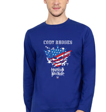 Load image into Gallery viewer, Cody Rhodes American Nightmare WWE Full Sleeves T-Shirt for Men-royal blue-Ektarfa.online
