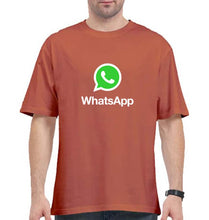 Load image into Gallery viewer, WhatsApp Oversized T-Shirt for Men-Coral-Ektarfa.online

