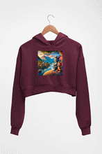 Load image into Gallery viewer, Tom and Jerry Crop HOODIE FOR WOMEN-Maroon-Ektarfa.online
