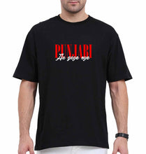 Load image into Gallery viewer, punjabi aa gaye oye Oversized T-Shirt for Men-Black-Ektarfa.online

