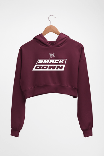 smackdown Crop HOODIE FOR WOMEN-Maroon-Ektarfa.online