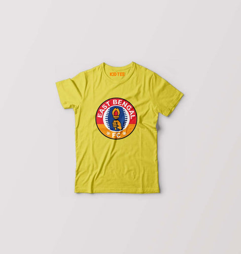 East Bengal FC Kids T-Shirt for Boy/Girl-Yellow-Ektarfa.online