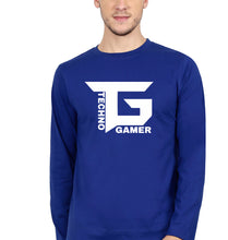 Load image into Gallery viewer, Techno Gamer Full Sleeves T-Shirt for Men-royal blue-Ektarfa.online
