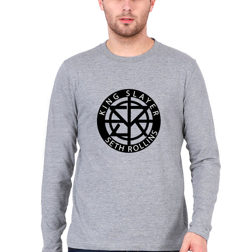Seth Rollins Full Sleeves T-Shirt for Men-Grey Melange-Ektarfa.online