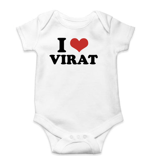 I LOVE VIRAT Romper For Baby Boy/Girl-White-Ektarfa.online