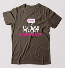 Load image into Gallery viewer, i speak fluent labrador T-Shirt for Men-Olive Green-Ektarfa.online
