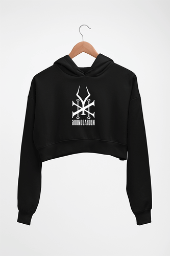 Soundgarden Crop HOODIE FOR WOMEN-Black-Ektarfa.online