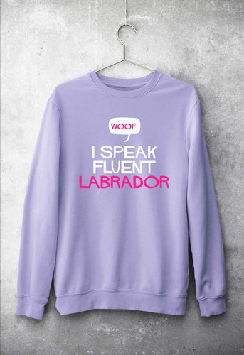 i speak fluent labrador Unisex Sweatshirt for Men/Women-Lavender-Ektarfa.online