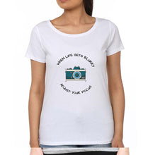 Load image into Gallery viewer, Life Photography T-Shirt for Women-White-Ektarfa.online

