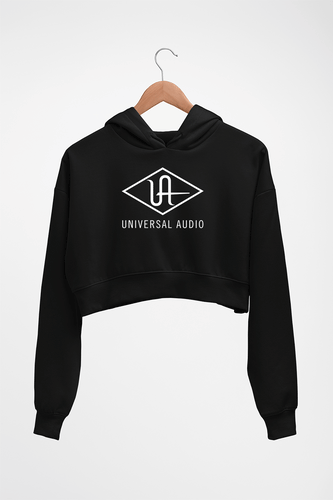 universal audio Crop HOODIE FOR WOMEN-Black-Ektarfa.online