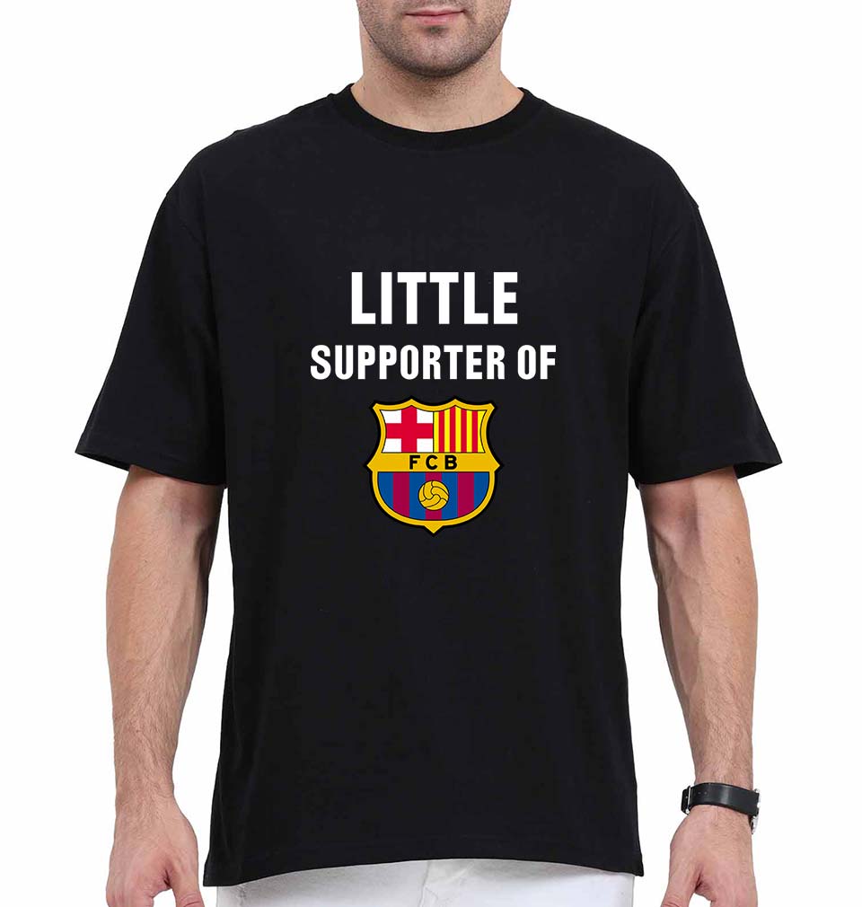 Little Supporter Barcelona Oversized T-Shirt for Men-Black-Ektarfa.online