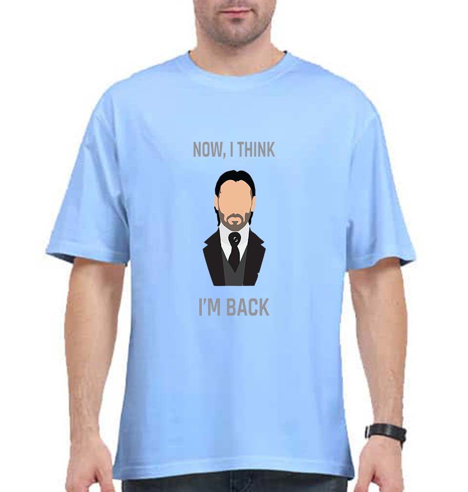 John Wick Oversized T-Shirt for Men-Baby Blue-Ektarfa.online