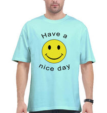 Load image into Gallery viewer, Nice Day Emoji Oversized T-Shirt for Men-Mint-Ektarfa.online
