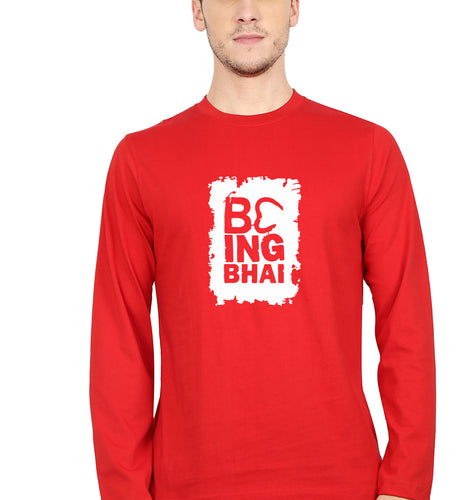 Being Bhai Full Sleeves T-Shirt for Men-red-Ektarfa.online