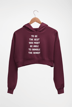 Load image into Gallery viewer, Be the Best Crop HOODIE FOR WOMEN-Maroon-Ektarfa.online
