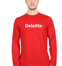 Load image into Gallery viewer, Deloitte Full Sleeves T-Shirt for Men-red-Ektarfa.online
