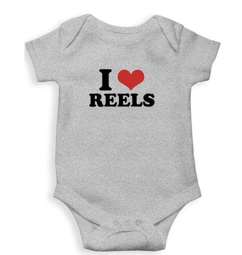 I LOVE REELS Romper For Baby Boy/Girl-Grey-Ektarfa.online
