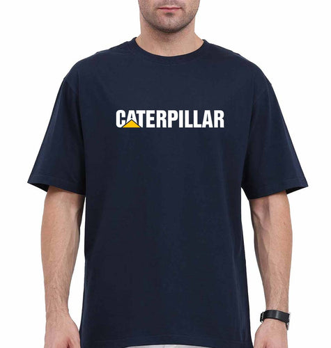 caterpillar Oversized T-Shirt for Men-Navy Blue-Ektarfa.online
