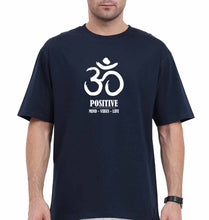 Load image into Gallery viewer, Om Oversized T-Shirt for Men-Navy Blue-Ektarfa.online
