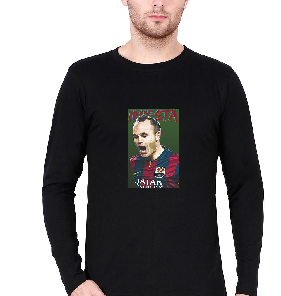 iniesta Full Sleeves T-Shirt for Men-Black-Ektarfa.online