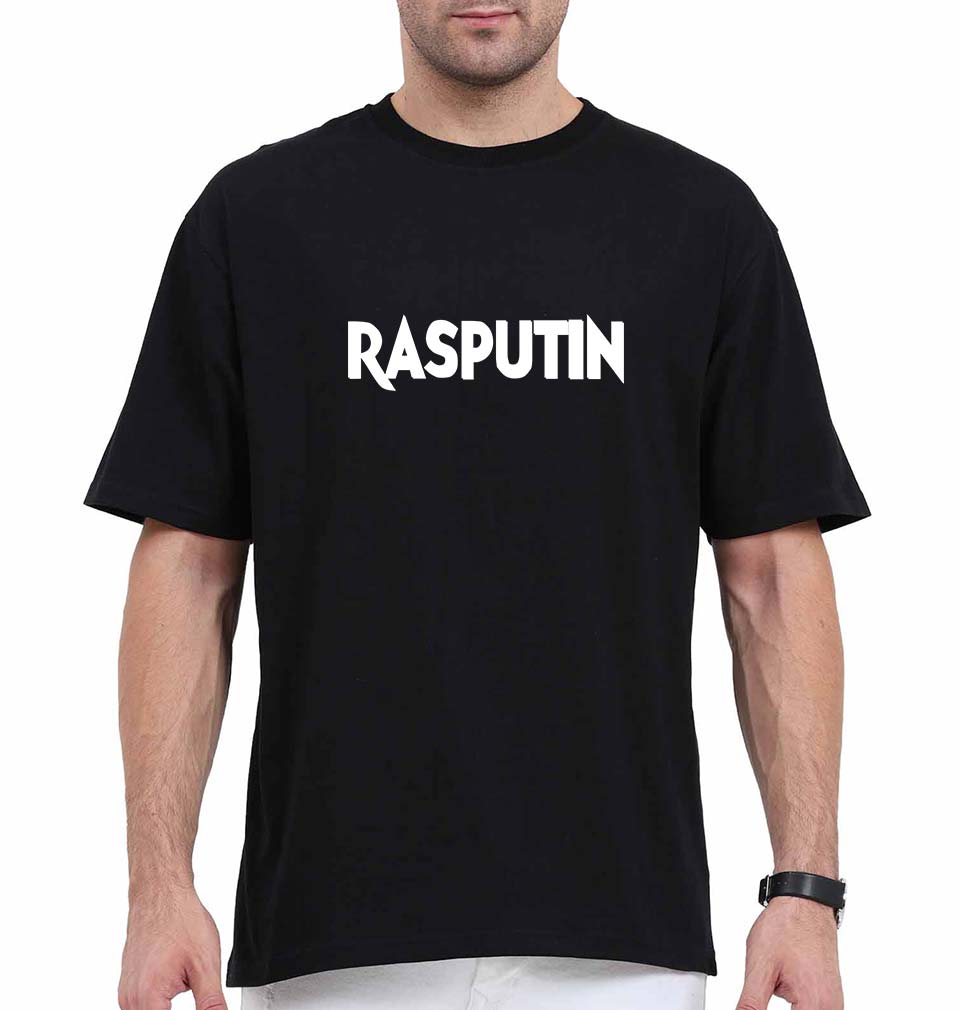 Rasputin Oversized T-Shirt for Men-Black-Ektarfa.online