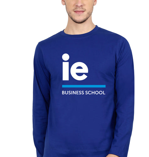 IE University Full Sleeves T-Shirt for Men-royal blue-Ektarfa.online