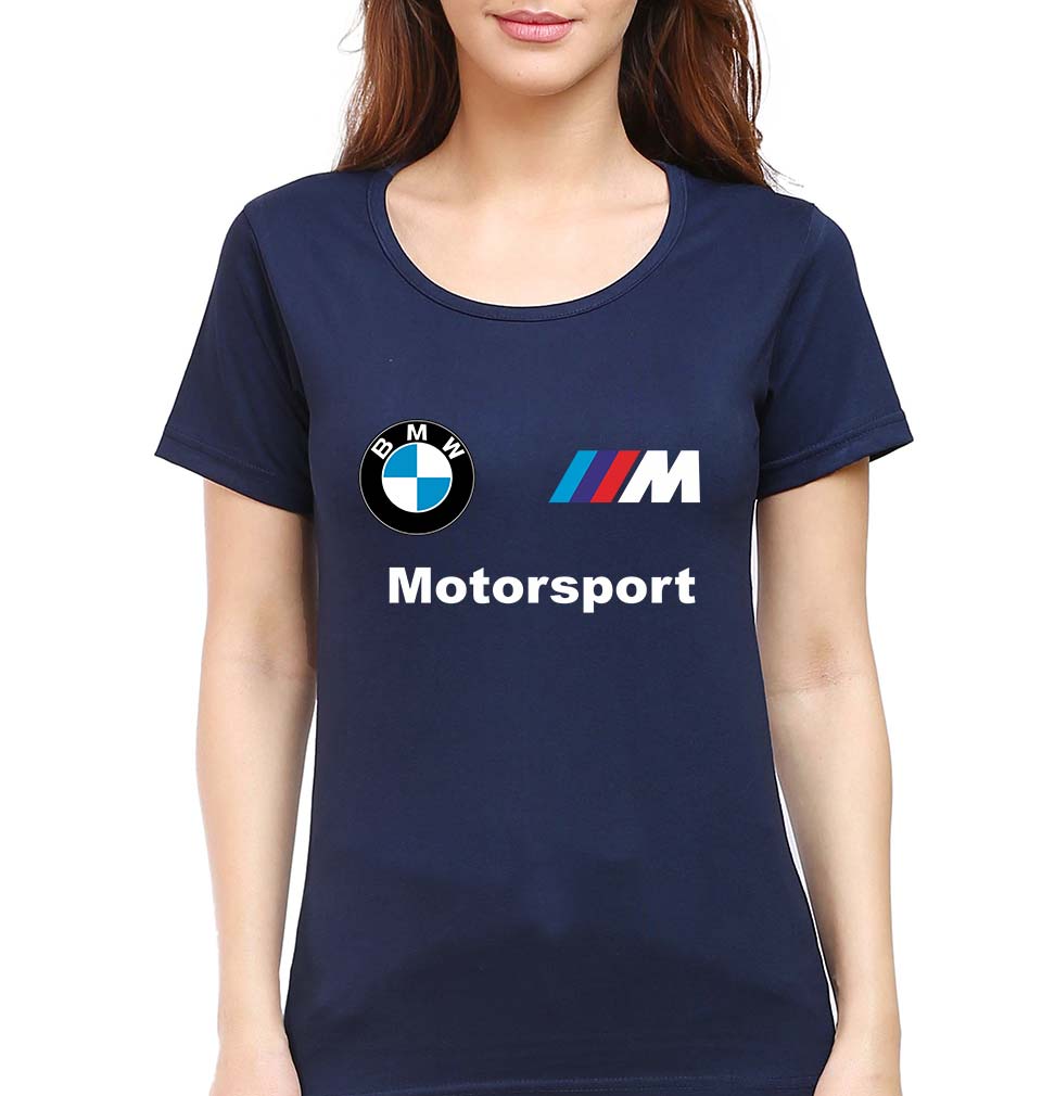 BMW Motersport T-Shirt for Women-Navy Blue-Ektarfa.online