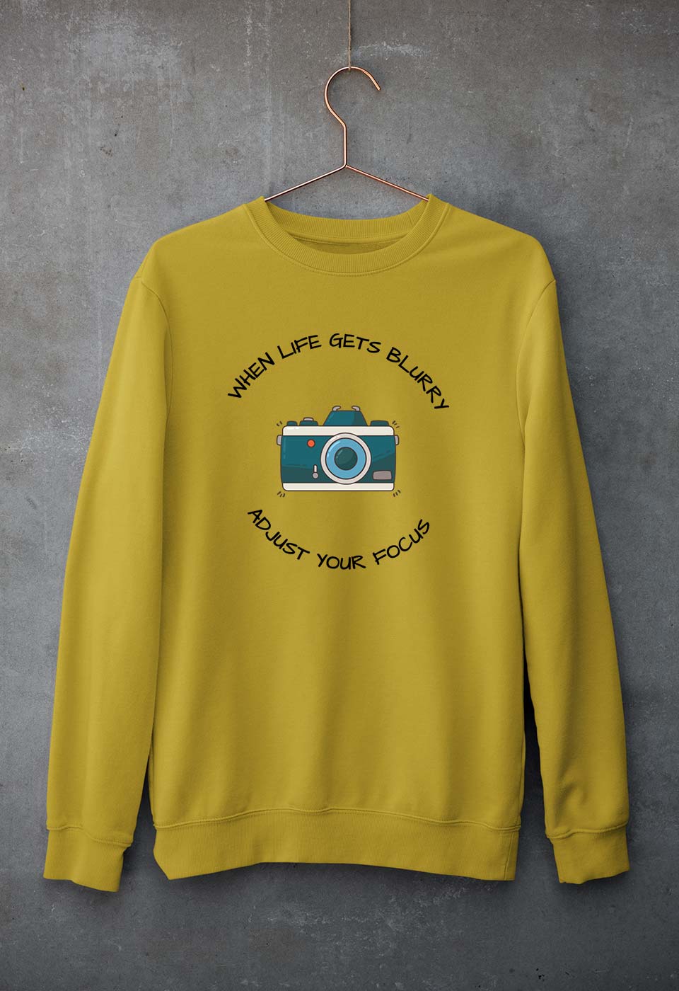 Life Photography Unisex Sweatshirt for Men/Women-Mustard Yellow-Ektarfa.online