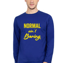 Load image into Gallery viewer, Normal Ain&#39;t Boring Full Sleeves T-Shirt for Men-royal blue-Ektarfa.online
