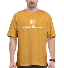 Load image into Gallery viewer, Alfa Romeo Oversized T-Shirt for Men-Golden Yellow-Ektarfa.online
